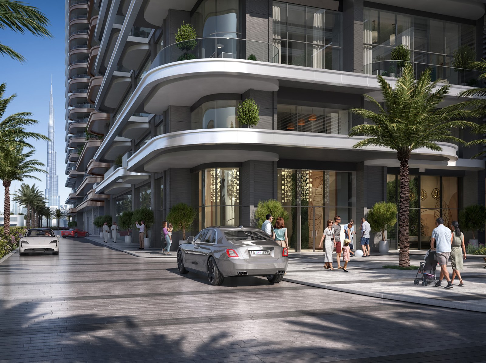 Address Residences Zabeel — arrival and street level