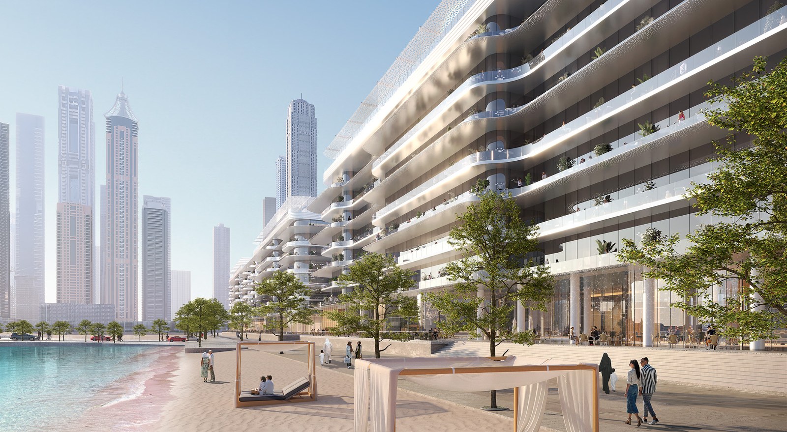 Dubai Harbour Residences — direct beach access