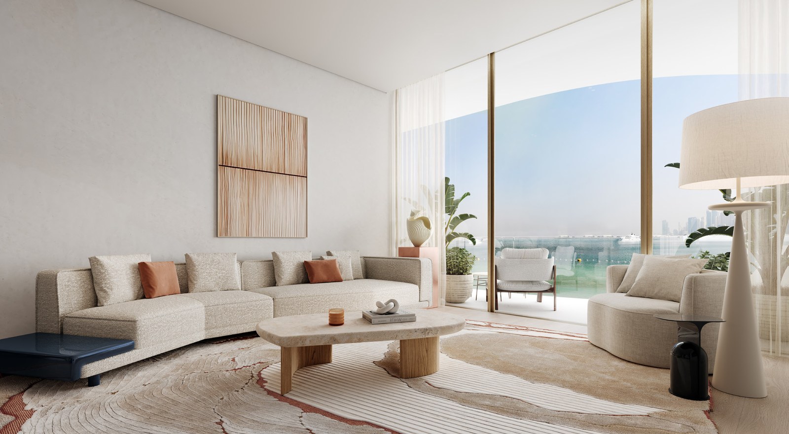 Dubai Harbour Residences — living area
