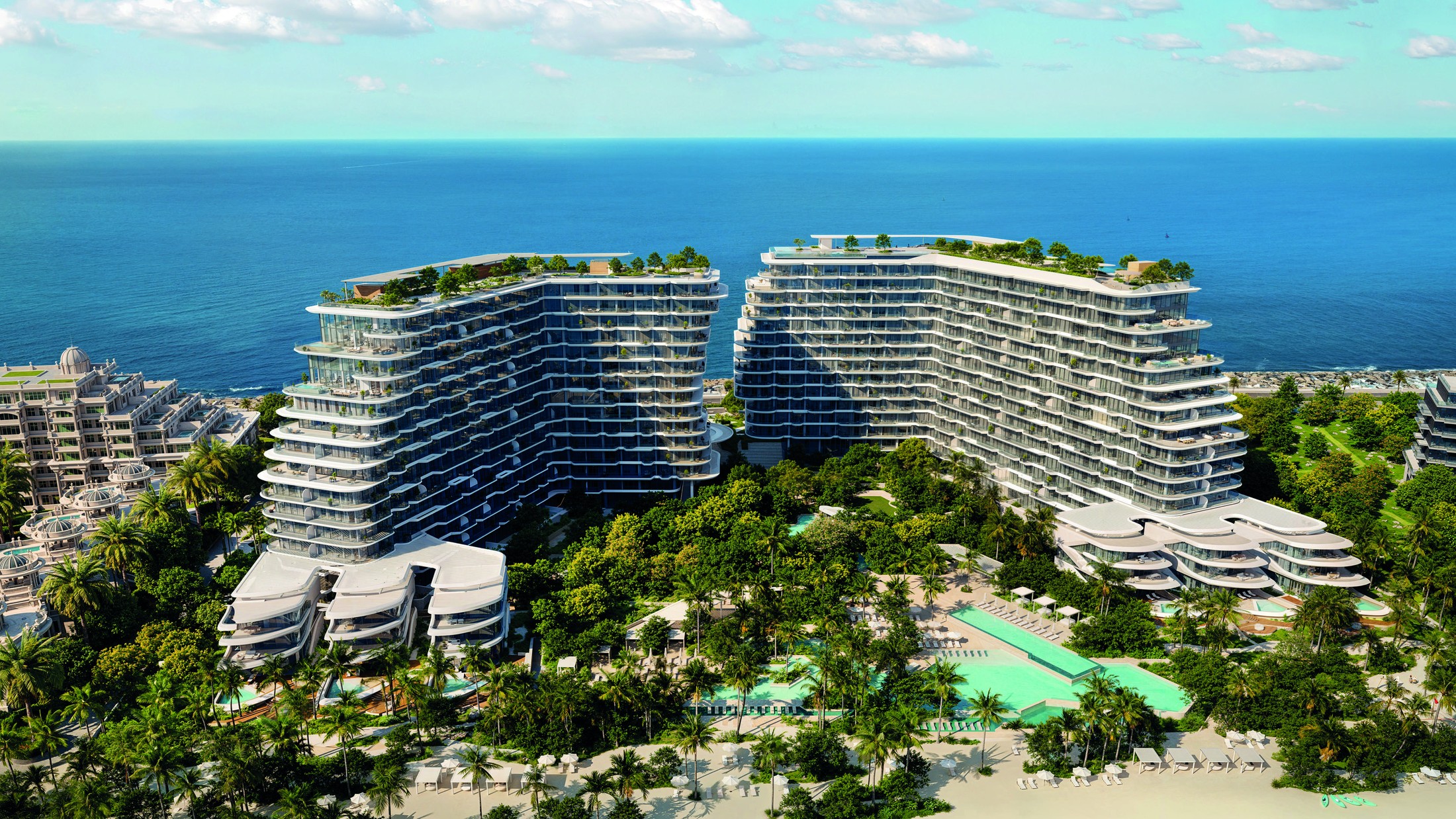 PASSO by Beyond — the two towers on the Palm Jumeirah crescent