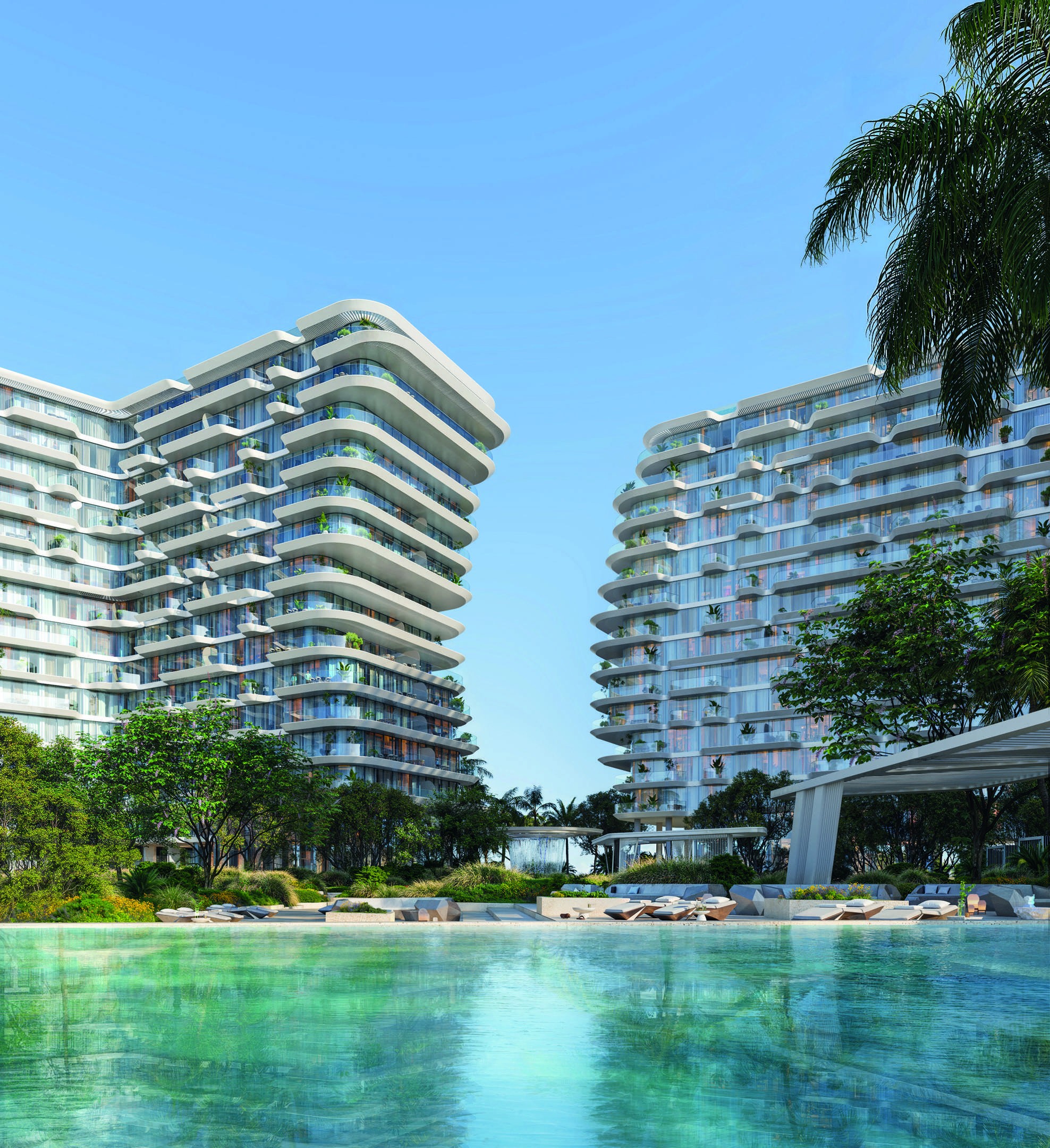 PASSO by Beyond — towers rising above the pool