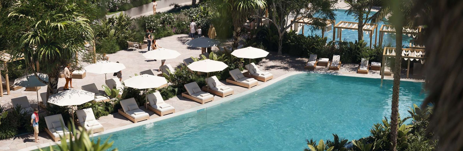 The Dubai Beach EDITION Residences — pool terrace