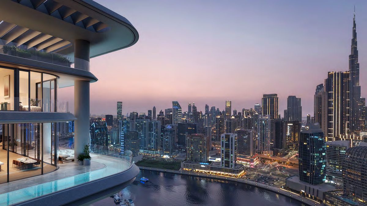 VELA, Dorchester Collection — penthouse terrace at dusk