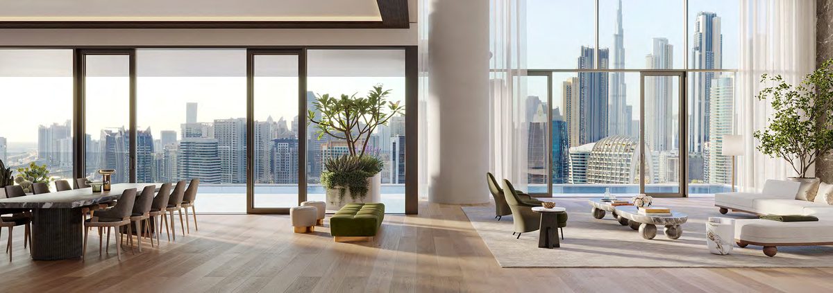 VELA, Dorchester Collection — Sky Residence living and dining