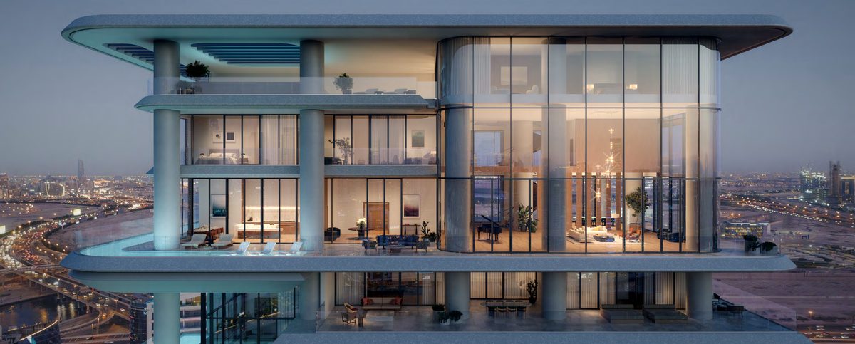 VELA, Dorchester Collection — the Sky Palace, illuminated
